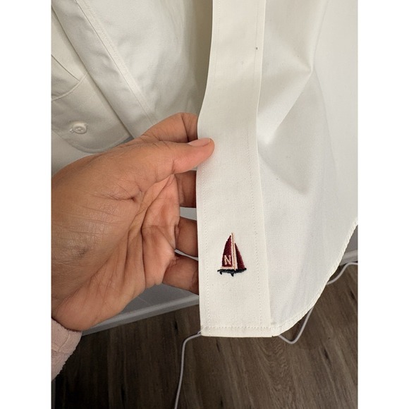 Nordstrom Men's Smartcare Wrinkle/Free 100% Cotton White Dress Shirt-16.2  33/33 - Picture 3 of 4